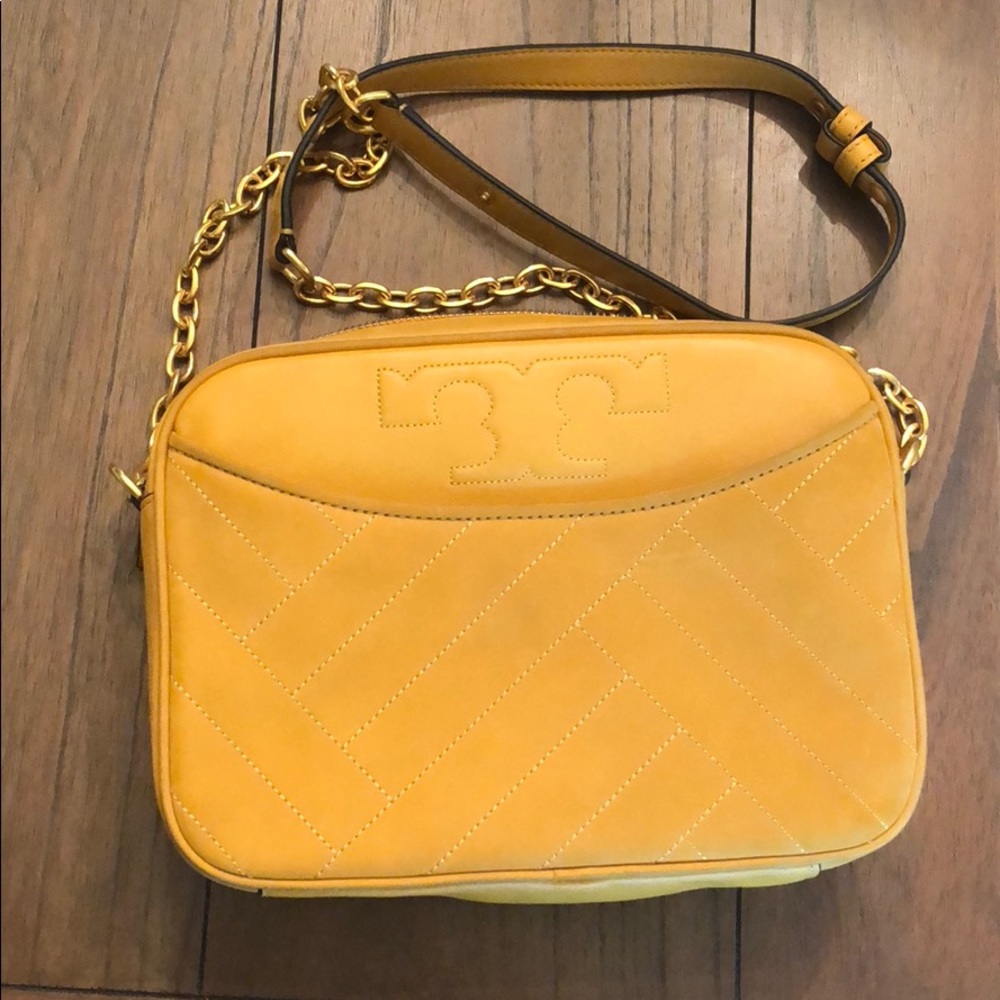 Tory Burch gold leather bag